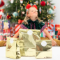 Preview: Geschenktueten Merry Christmas Gold - PartyDeco